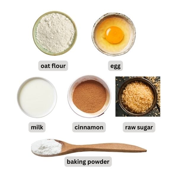 ingredients needed to make oat flour pancakes