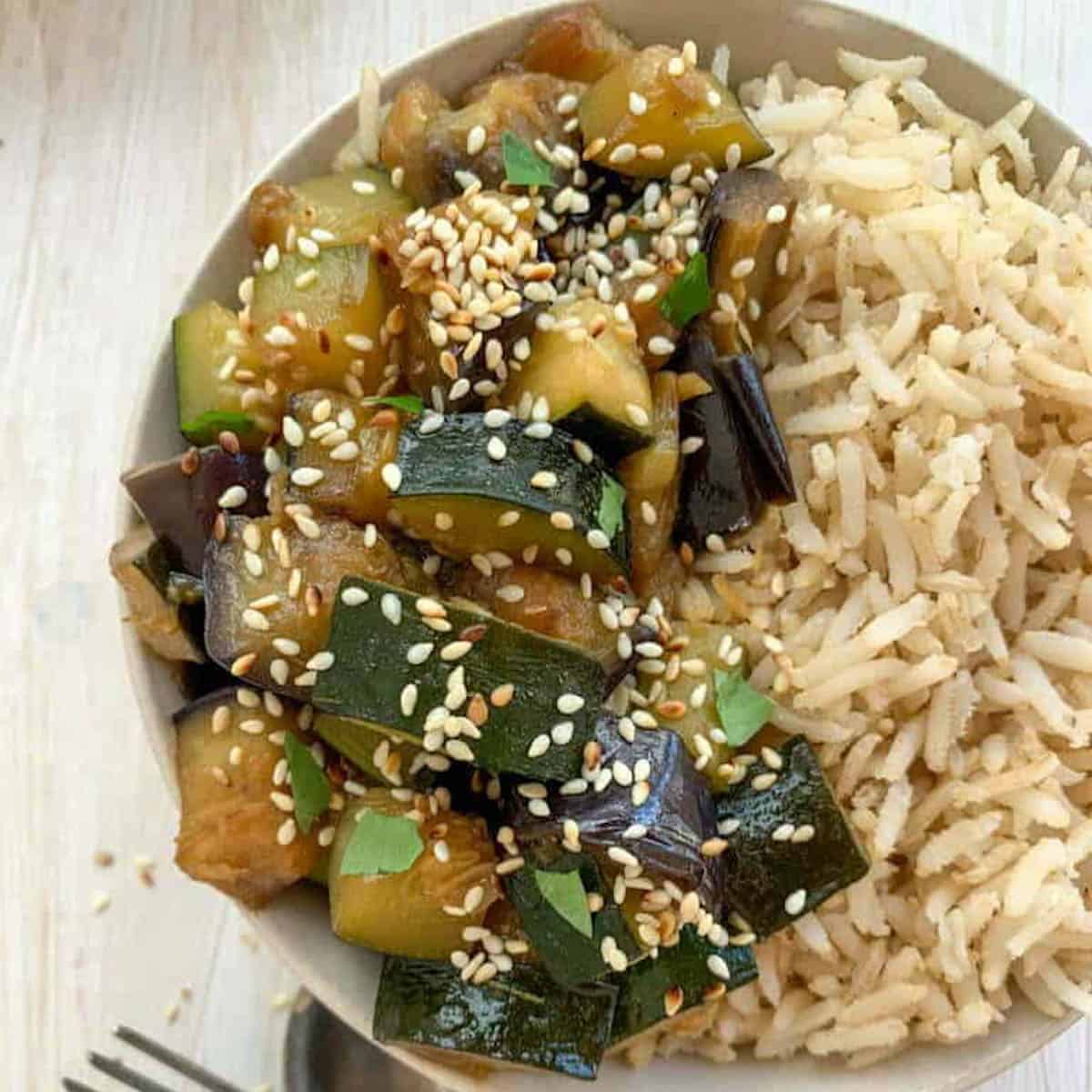 Soy Glazed Eggplant and Zucchini A Is For Apple Au