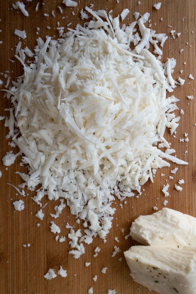 grated halloumi cheese
