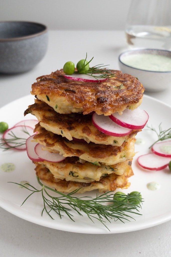 staple of zucchini and halloumi fritters 