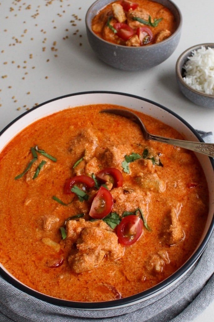 butter chicken served for lunch