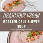 pink cauliflower soup pinterest image