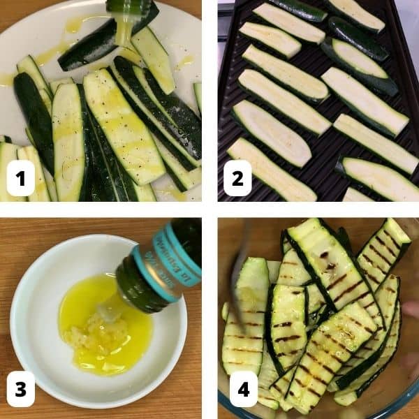 sliced zucchini slices process shots