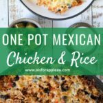 pinterest optimised image for Mexican chicken and rice