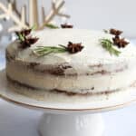 Gluten-free sponge cake with Christmas decoration