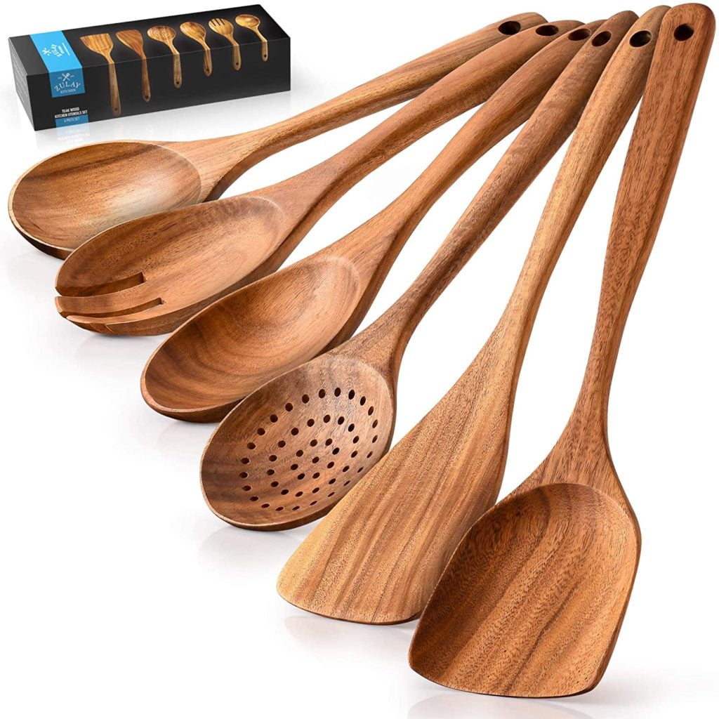 Zulay Wooden spoons set