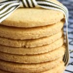 seven gluten-free sugar cookies staple with black and white ribbon