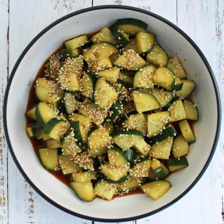Quick Asian pickled cucumbers