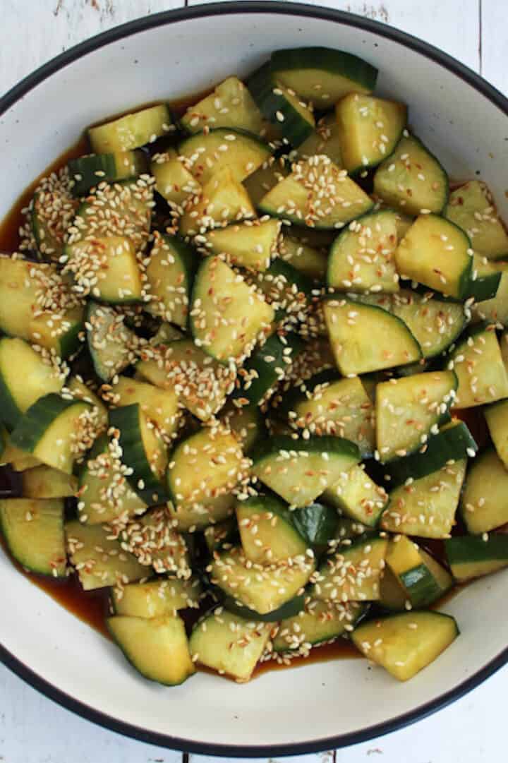 Quick Asian pickled cucumbers A Is For Apple Au