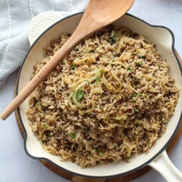 spiced rice and lentils mejadra
