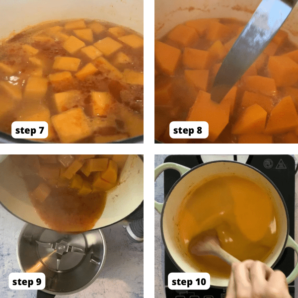 steps on how to make pumpkin soup