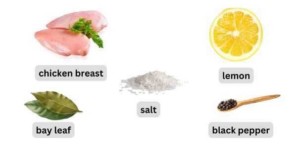 ingredients needed to make poached chicken