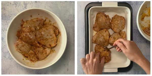 step by step Quick Chicken Thigh Tray Bake part 2