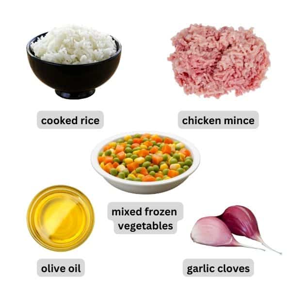 ingredients needed to make fried rice