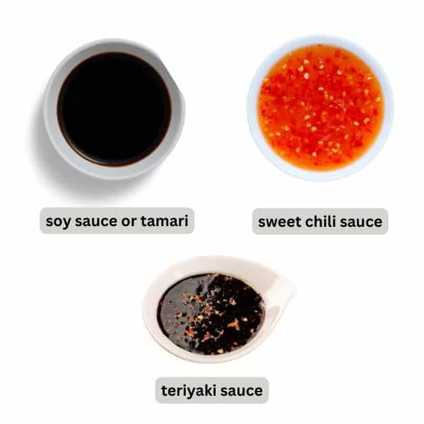 Ingredients needed to make San choy bau sauce