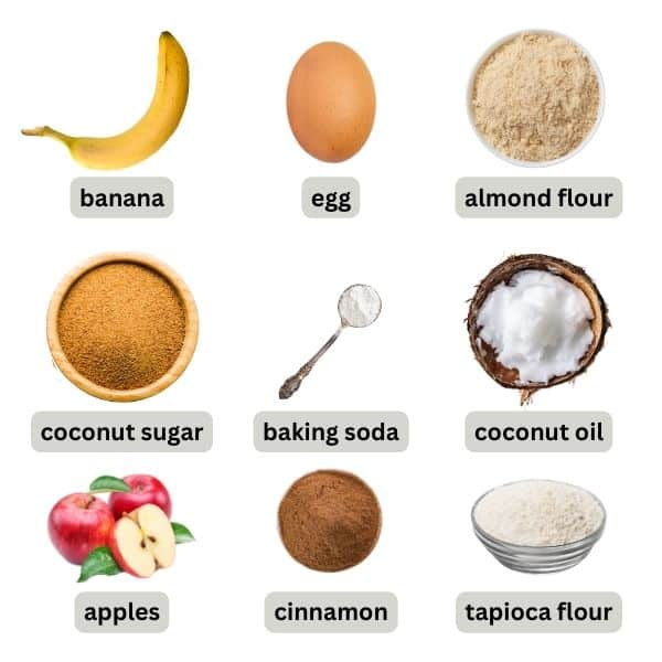 ingredients for gluten-free apple cake