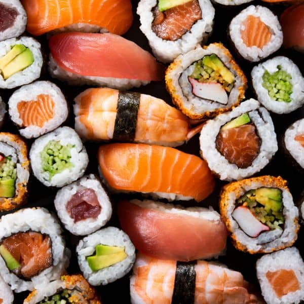 many different types of sushi
