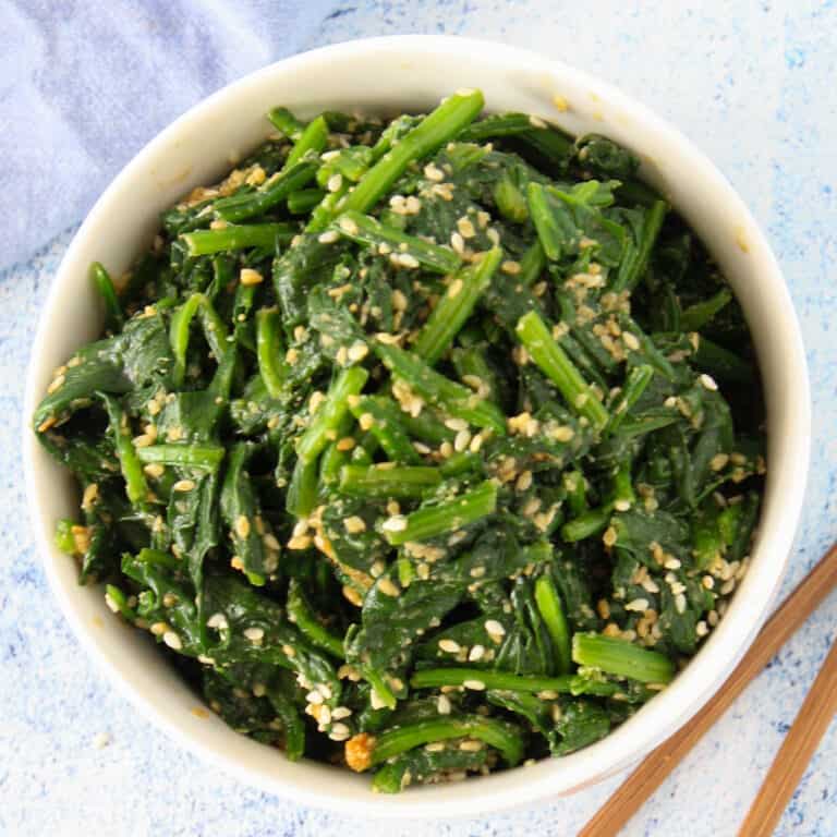 Japanese Spinach salad with sesame dressing (gomae)