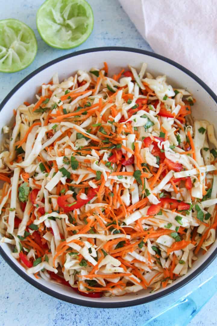 Easy crunchy salad with Asian lime dressing A Is For Apple Au