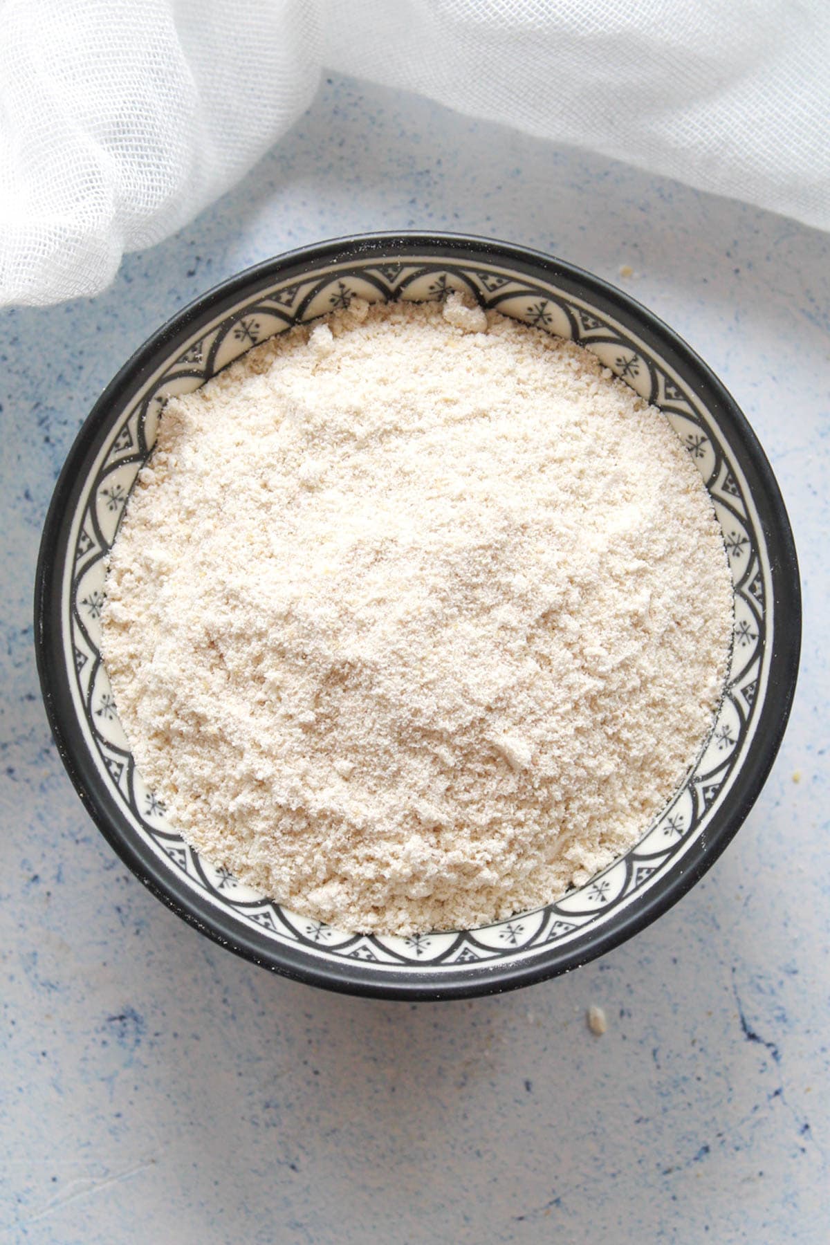 a bowl of homemade oat flour