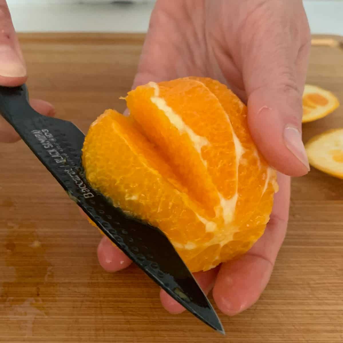 cutting out orange segments